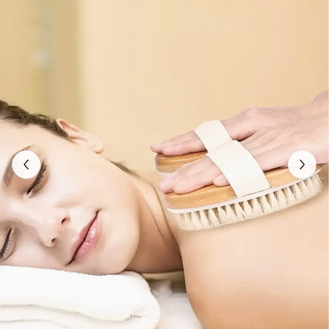 meTime™ Natural Bristle Brush Wet Dry Skin Body SPA Brush